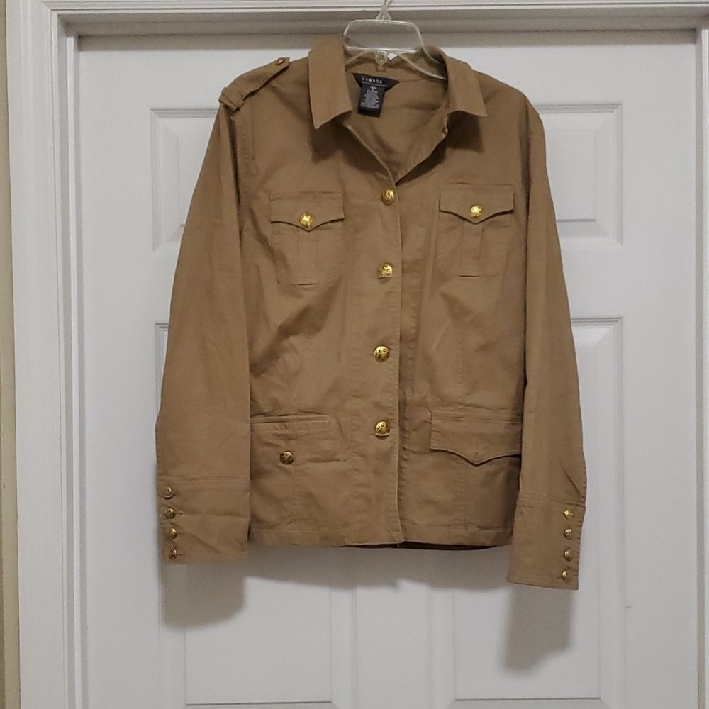 George designs by Mark Eisen brown military jacket